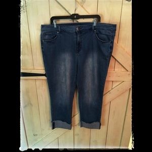 Avenue Blue Jean Crop with Cuff- Well Loved.